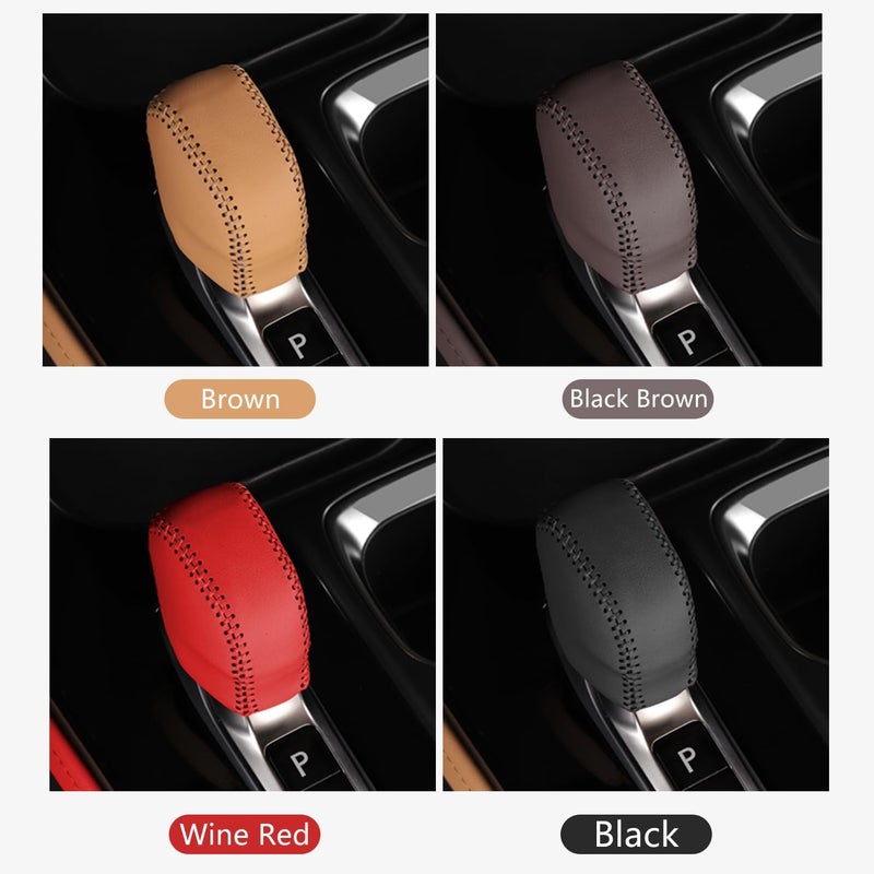 Treesiche Custom Interior Accessories for Lexus NX 250 350 350h 450h+ 2022 2023 RX 350 350h 450h+ 500h Leather Automatic Gear Shift Knob Cover, Transmission Boots Shift Lever Sheath - Image 5